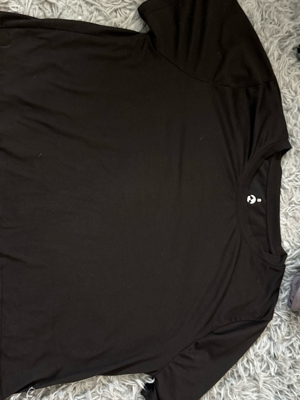 women’s Black Crew Neck crop shirt